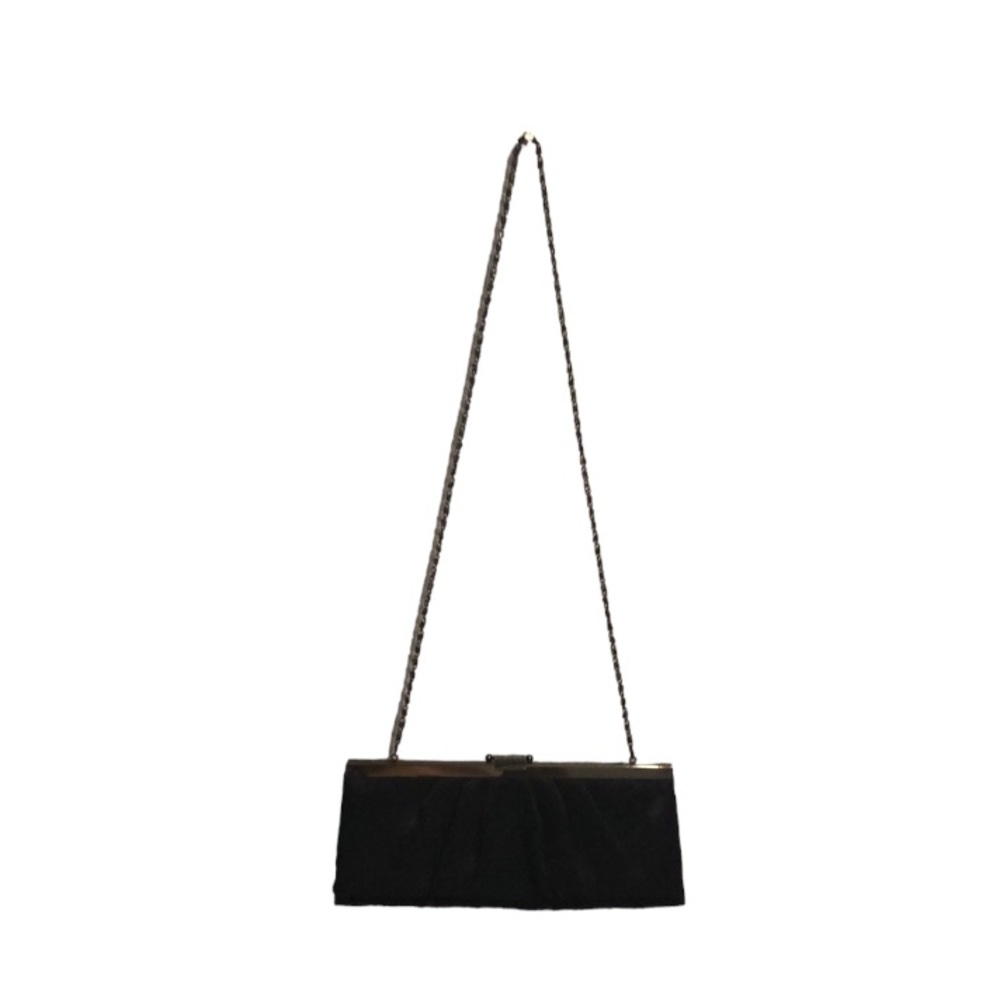 Jacqueline Ferrar Vintage Black Sateen Evening Bag